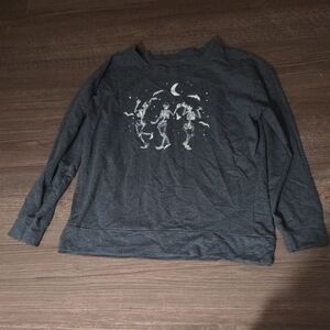 Gray Skeleton Sweater